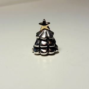Authentic Pandora 2-Tone Christmas Tree Charm